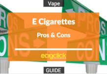 Pros and cons of e cigarettes